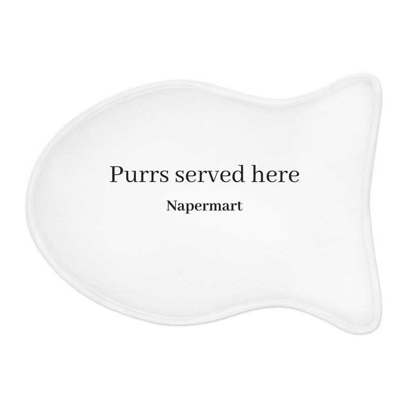 Cat Feeding Mat — "Purrs served here" Personalized Pet Placemat